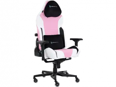 Silla gaming - Newskill Gaming Banshee Rosa Polipiel, Reposabrazos 4D, Ajustable, Transpirable