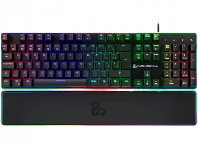 Teclado gaming - Newskill Gungnyr Pro, USB, Retroiluminación RGB, Negro