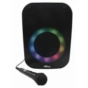 Altavoz Bluetooth Lexibook Iparty, Efectos De Luz, Micrófono, Batería Recargable, Negro, K8210