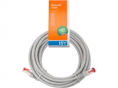 Cable de red - ISY IPC-6050-1, Cat-6, 10 Gbit / s, 250 MHz, 5 m, Blanco