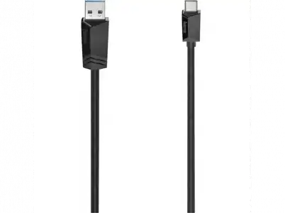 Cable USB - Hama 7200651, Para PC / portátil, Tipo C, 0.75 m, 3.2 gen.1, Negro