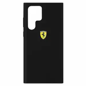 Carcasa Samsung Galaxy S22 Ultra Silicona Mate Interior Softouch Ferrari Negra