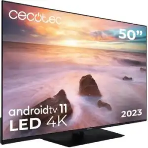 Cecotec Televisor Led 50" Smart Tv A2 Series Alu20050zs. 4k Uhd, Android 11, Hdr10, 2 Altavoces De 10w, 2023