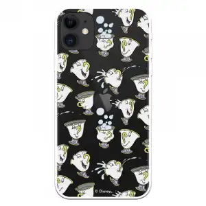 Funda Oficial de Disney Chip Potts Siluetas La Bella y la Bestia para iPhone 12 Mini