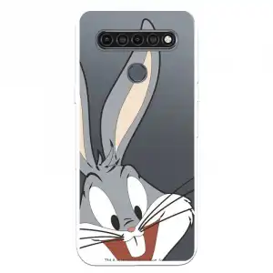Funda Para Lg K61 Oficial De Warner Bros Bugs Bunny Silueta Transparente - Looney Tunes