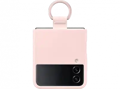 Funda - Samsung, Para Galaxy Z Flip4, De silicona con anillo, Plegable, Rosa