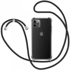 Icoveri Funda con Cordón Negro para iPhone 11 Pro