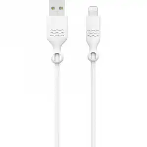 Just Green Cable Ecológico Lightning a USB-A Macho/Macho 1.2m Blanco