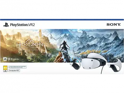 Pack VR - Gafas PlayStation VR2, OLED 4K + Mandos VR2 Sense Auriculares estéreo Voucher Juego PS5 Horizon: Call of the Mountain (código descarga)