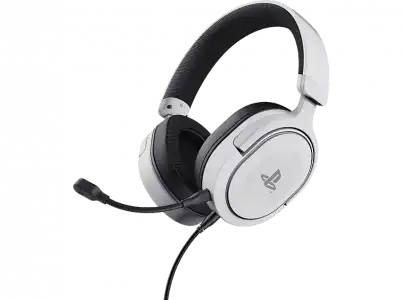 Auriculares gaming - Trust Gaming GXT 498W Forta, Con cable, Micrófono desmontable, Ecológico, Blanco