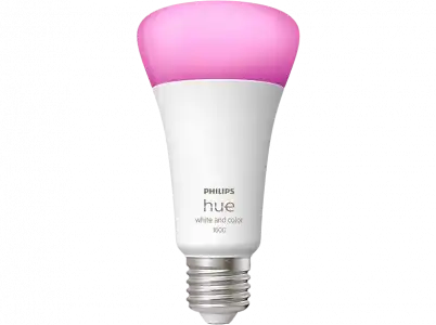 Bombilla inteligente - Philips Hue A67 E27, Luz Blanca y de Colores, 15W, Compatible con Alexa Google Home