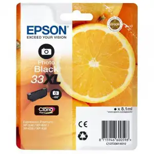 Epson Claria Premium 33 Cartucho de Tinta C13T33614010 XL Negro Photo