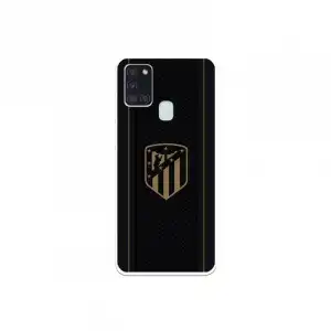 Funda del Atleti Escudo Dorado Fondo Negro Licencia Oficial Atlético de Madrid para Samsung Galaxy A21S