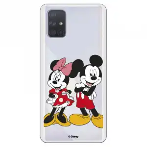 Funda Oficial de Disney Mickey y Minnie Posando para Samsung Galaxy A71