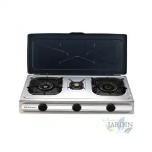 Hornillo A Gas Con Tapa Orbegozo Fo3500, Cuerpo Inox. Combustible: Gas Butano O Gas Propano. Para Uso Exterior.