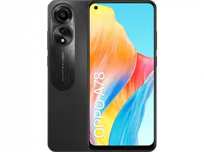 Móvil - OPPO A78 4G, Mistlack, 128 GB, 8GB RAM, 6.43" AMOLED FHD+, Qualcomm Snapdragon™ 680, 5000 mAh, Android