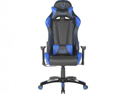 Silla gaming - Woxter Stinger Station, Altura y Reposabrazos ajustables, Azul