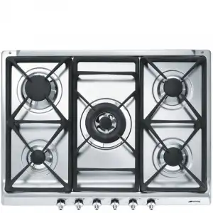 Smeg SE70SGH5 Placa de Gas 5 Zonas 70cm Acero Inoxidable