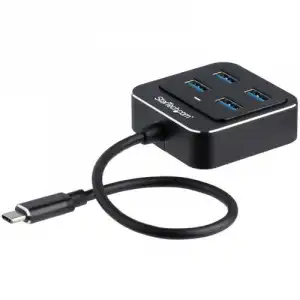 Startech Hub Compacto USB-C de 4x USB 3.1 Negro