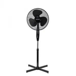 Ventilador Pie Oscilante 40 Cm, 3 Velocidades, Altura Ajustable, Función Bloqueo Oscilación Negro 90w Mesko Ms 7311