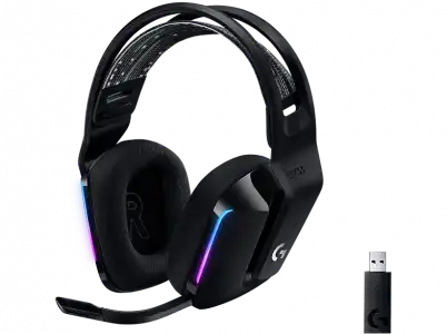 Auriculares gaming - Logitech G733, De diadema, Inalámbricos, Micrófono, PC/Mac/PS, Hasta 29h, Negro