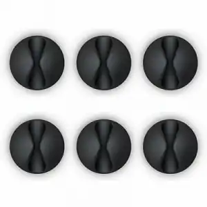 Bluelounge Cabledrop Pack 6 Organizador de Cables Negro