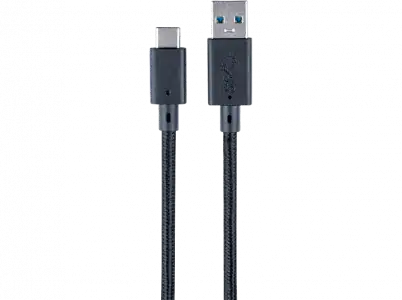 Cable USB - Nacon XBXUSBCCABLE3M, 3 m, De USB-A a USB-C, Trenzado, XBOX Series X/S, Negro