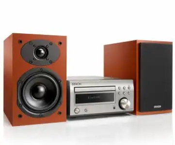 Denon Dm-41 Plata Y Madera/ Sistema Hi-fi Con Cd/ Bluetooth/ Sintonizador Fm/am