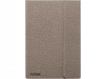 Funda tablet - Nilox NXFB005, Universal, Para de 9.7" a 10.5", Poliéster, Tapa libro, Gris