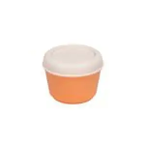 Recipiente hermético redondo Milan para alimentos 250ml serie The Fun naranja y beige