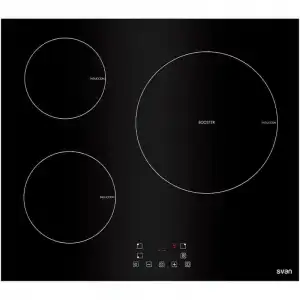 Svan SVI6391 Placa de Inducción 3 Zonas 60cm Cristal Negro