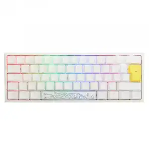 Teclado Ducky One 2 Pro Classic Mini Pure White Teclado Mecánico Gaming RGB Kailh Brown Layout Portugués