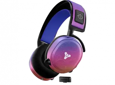 Auriculares gaming - Steel Series Arctis 7+ Destiny 2, Inalámbrico, Quantum 2.0 de 2,4 GHz, Lila y negro