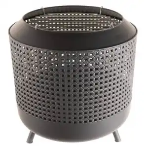 Cesta De Fuego Con Parrilla Midland Negro Redfire