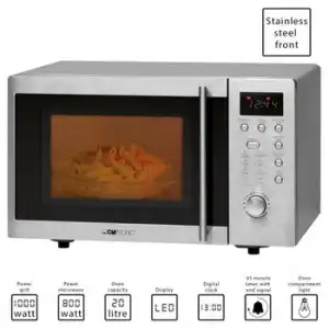 Clatronic Mwg 778 U - Microondas Con Grill, Capacidad 20 Litros, 800w, 1000w, Calor Plata