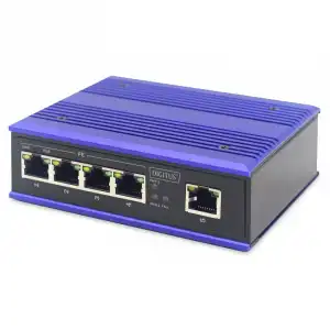 Digitus Switch PoE 4 Puertos + 1 Puerto de Enlace Rango de Temperatura Extendido