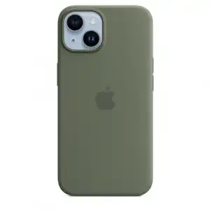 Funda de silicona con MagSafe Apple Oliva para iPhone 14