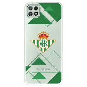 Funda del Betis Escudo Fondo Transparente Licencia Oficial Real Betis Balompié para Samsung Galaxy A22 5G