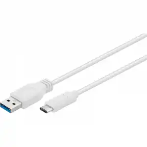 Goobay Cable USB a USB-C Macho/Macho 1m Blanco