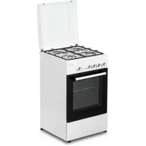 Infiniton Cocina De Gas Cc58beh - Ancho 50cm, 4 Zonas, Blanco, Quemadores Con Seguridad Ffsd, Compatible Gas Natural Y Butano