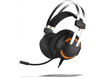 Auriculares gaming - Krom Kode, De diadema, Con cable, Multiplataforma, Micrófono, Negro