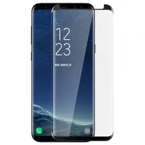 Avizar Protector de Cristal Templado con Bordes Curvos Negros para Samsung Galaxy S8