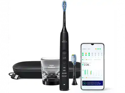 Cepillo eléctrico – Philips Sonicare DiamondClean HX9913/18, tecnología sónica, sensor de presión, 4 modos, 3 intensidades, App