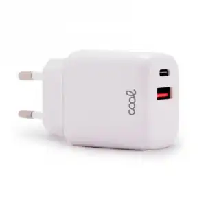 Cool Cargador Red Universal Fast Charger PD Dual USB-C/USB 20W Blanco
