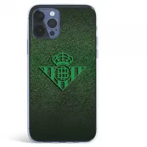 Funda Licencia Oficial Real Betis Balompié Escudo Verde Fondo trama para iPhone 12 Pro Max