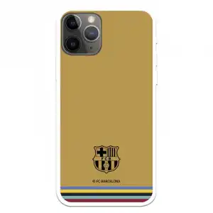 Funda para Iphone 11 Pro del Fc Barcelona Escudo Fondo Mostaza - Licencia Oficial Fc Barcelona