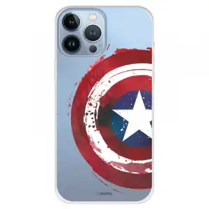 Funda Para Iphone 13 Pro Max Oficial De Marvel Capitán América Escudo Transparente - Marvel