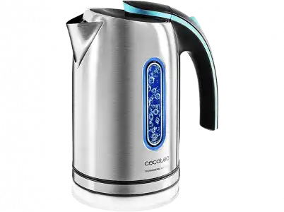 Hervidor de agua - Cecotec Thermosense 220 Steel, 1.2L, 1650W, Luz LED, Acero Inoxidable