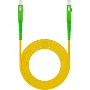 Nanocable Cable de Fibra Óptica SC/APC Monomodo G657A2 1m Amarillo