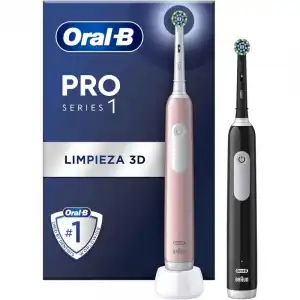 Oral-B Pro1 Christmas Pack de 2 Cepillos de Dientes Rosa/Negro